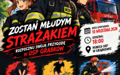 plakat w ciemnych kolorach w stylu anime z informacja o naborze do mdp